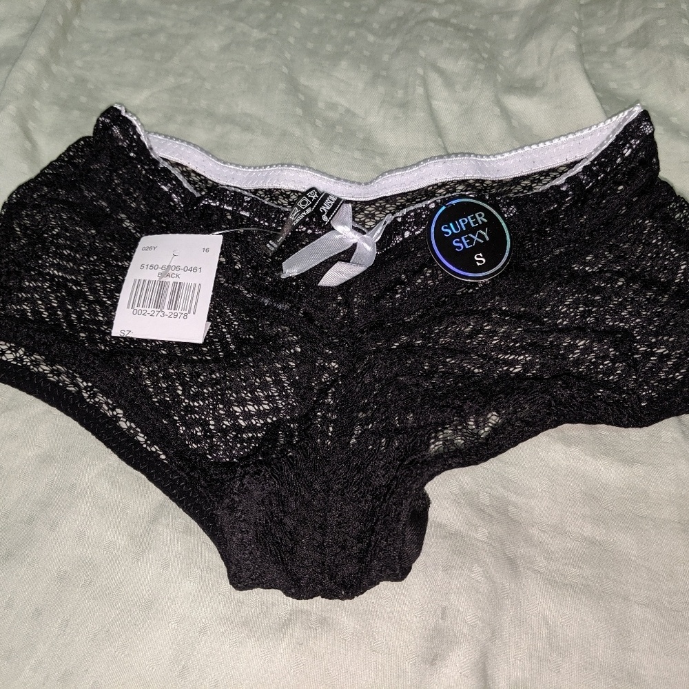 Black lace panties